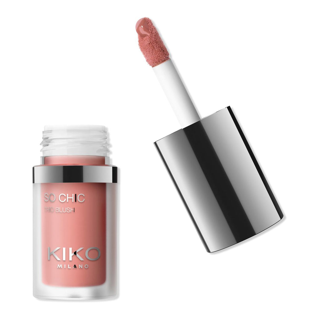 KIKO Milano Velvet Peach Blush – Skin Lover So Chic Trio Blush 02 for Radiant Skin
