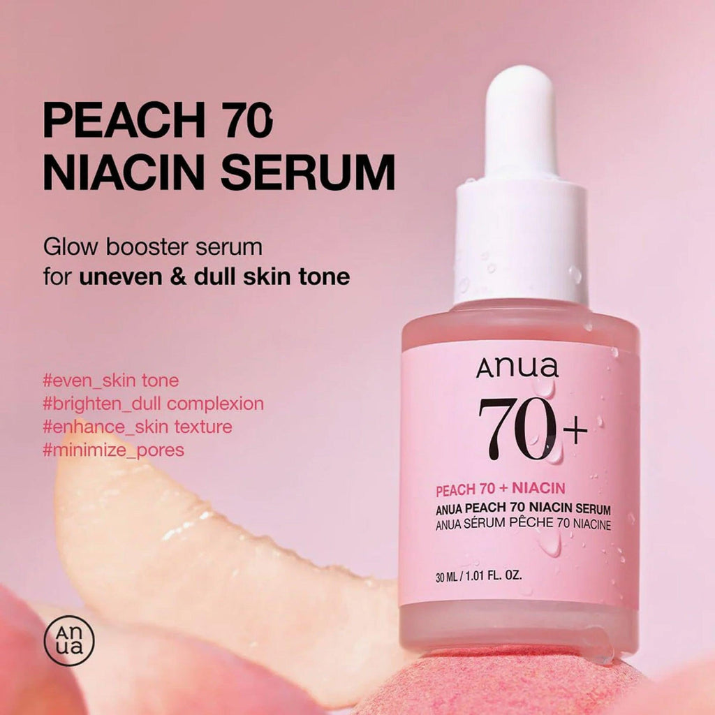 Anua Peach Niacin Serum 30ml - Brightening & Hydrating Serum for Glowing Skin